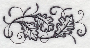 Inky Oak Leaves Border - Image 5