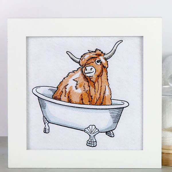 Into the Bathtub Highland Cow - Image 4