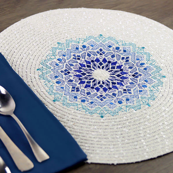 Into the Blue Textured Medallion - Image 2