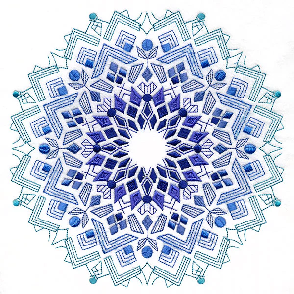 Into the Blue Textured Medallion - Image 9