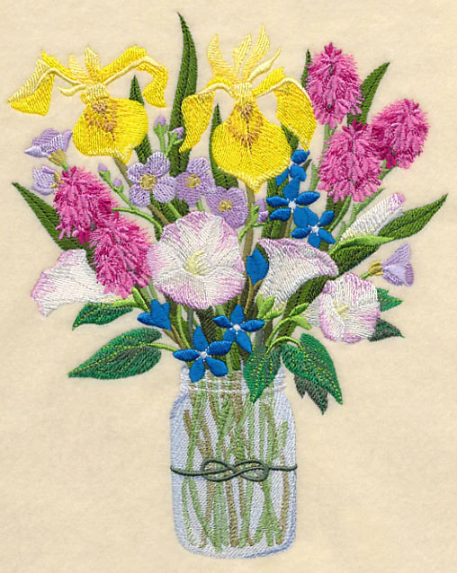 Irish Wildflowers in Mason Jar