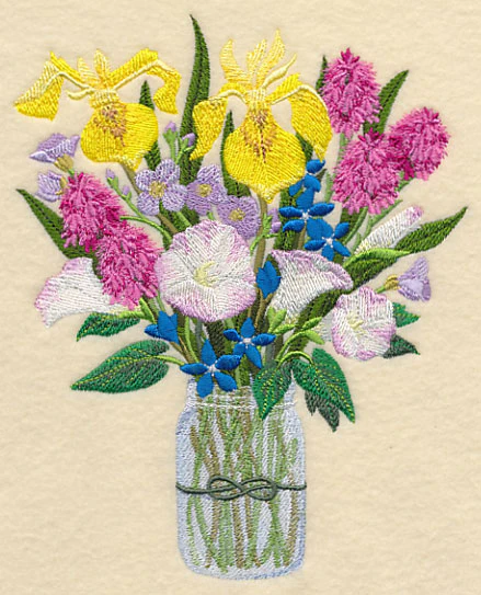 Irish Wildflowers in Mason Jar - Image 2