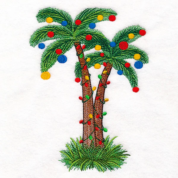 Island Christmas Palm Tree in Lights - Image 5