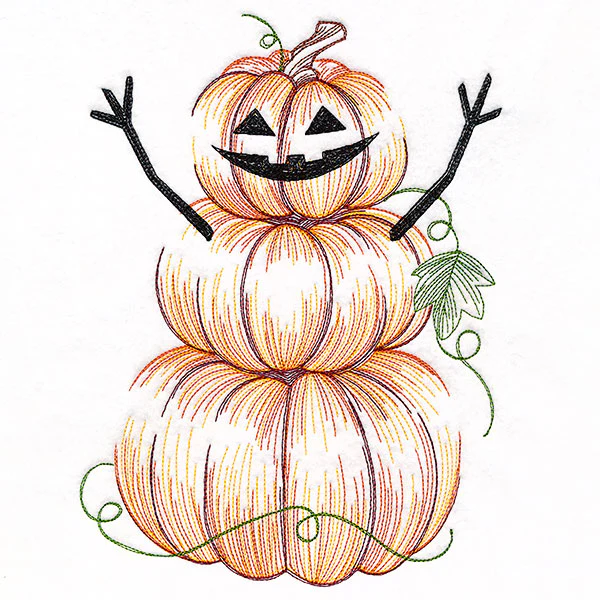 Jack O' Lantern Pumpkin Man Etching - Image 4