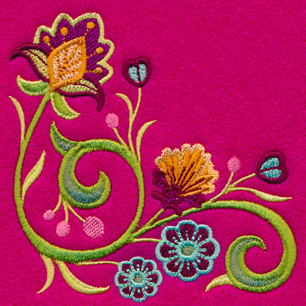 Jacobean Butterfly and Blooms Corner - Image 3