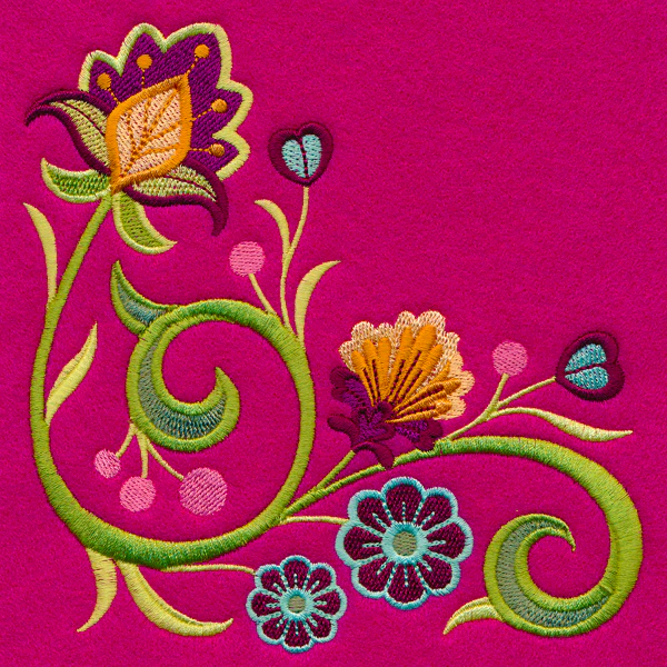 Jacobean Butterfly and Blooms Corner - Image 4