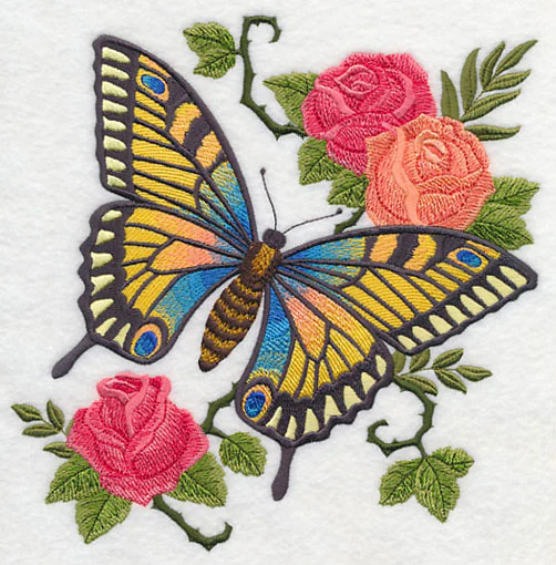Jane's Butterfly with Roses - Image 2