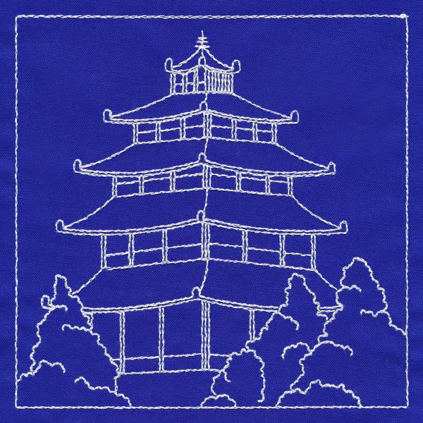 Japanese Sashiko Quilting - Pagoda - Image 4