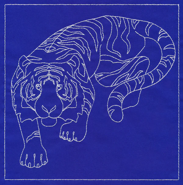 Japanese Sashiko Quilting - Tiger - Image 6