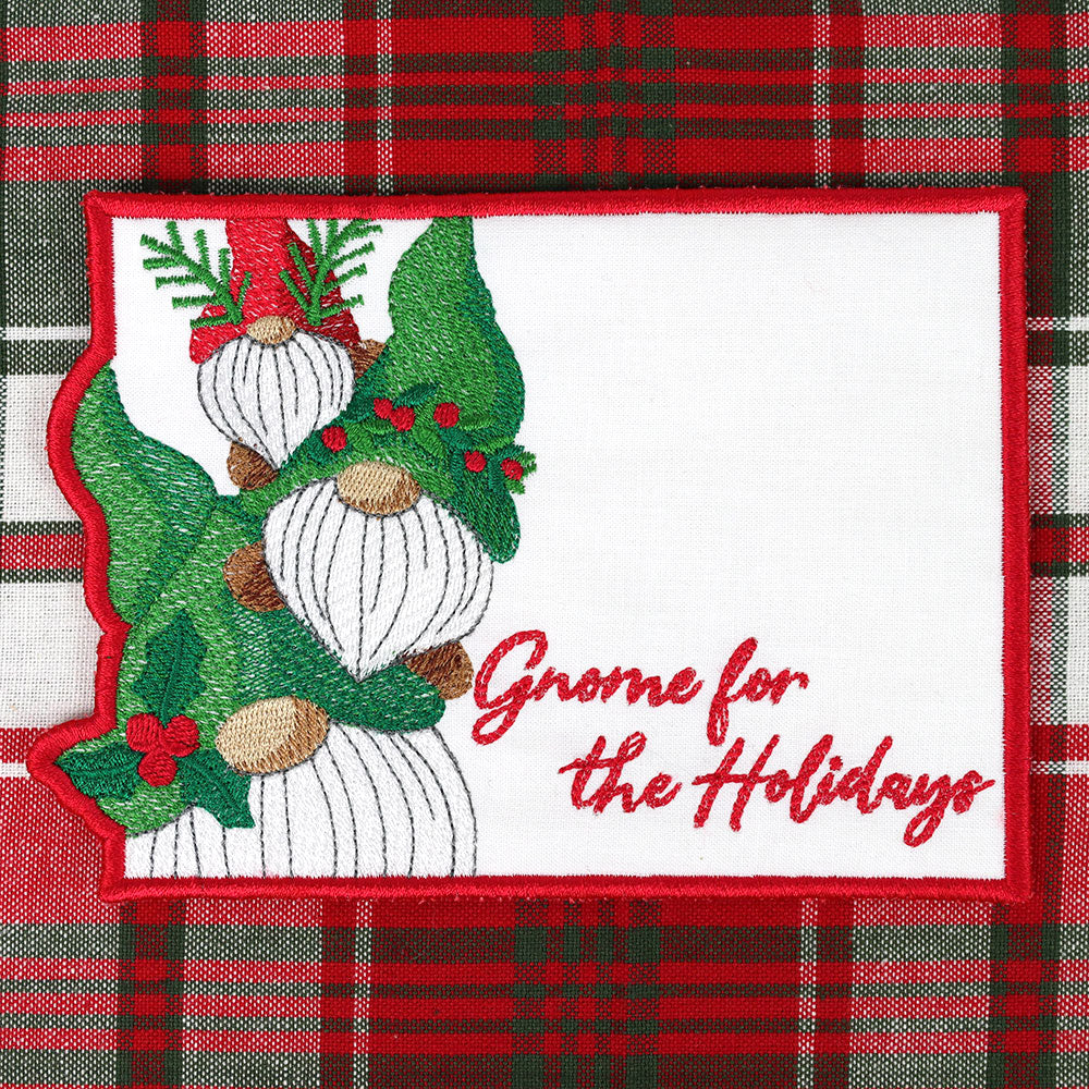 Jolly Gnome Stack Mug Rug (In-the-Hoop) - Image 3