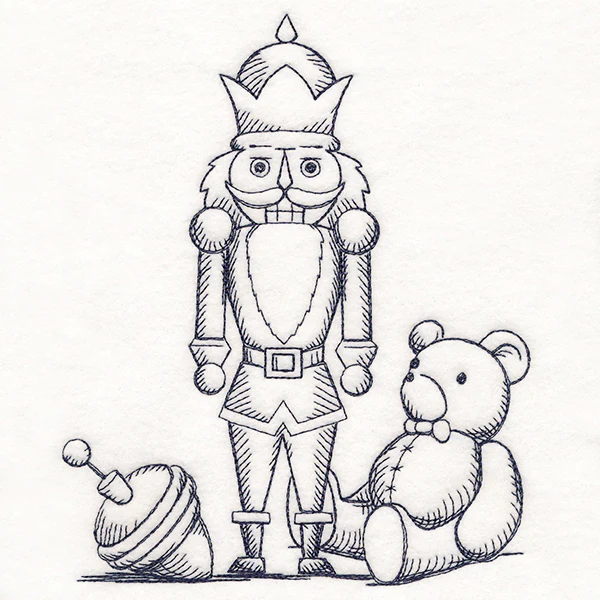 Jolly Nutcracker Etching
