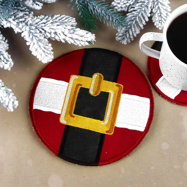 Jolly Ol' Santa Belt Buckle Trivet (In-the-Hoop) - Image 7