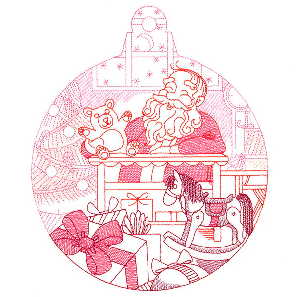 Jolly Santa Ornament Scene - Image 5