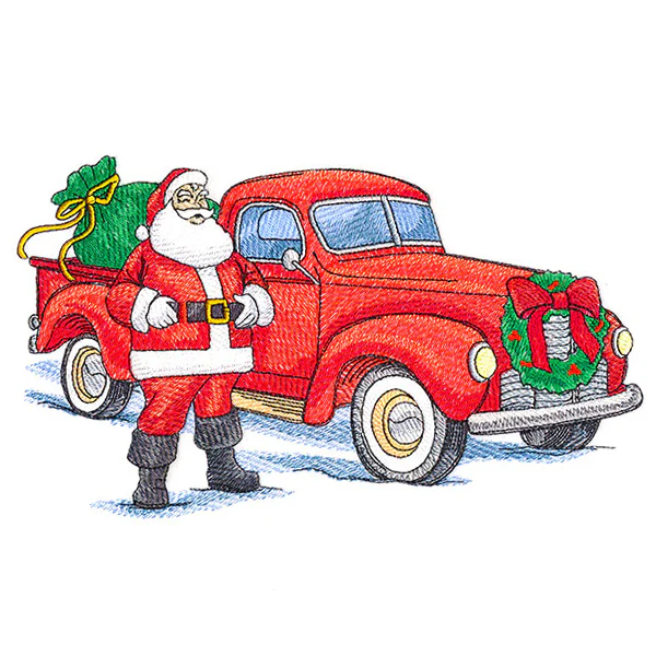 Jolly Santa Retro Truck - Image 3