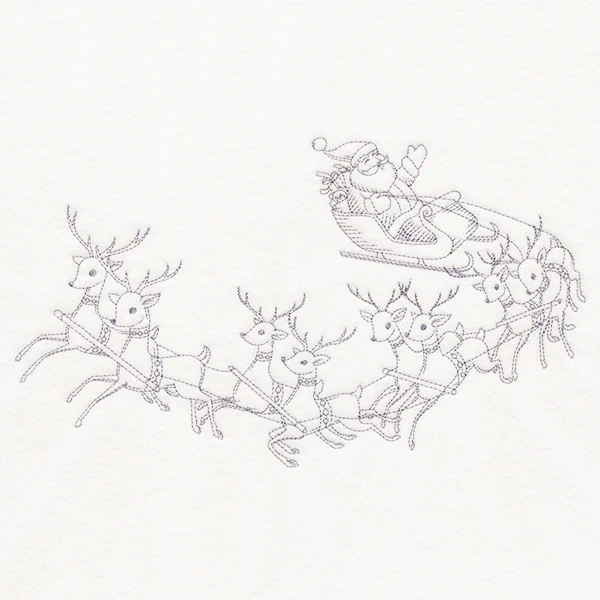 Jolly Sleigh Ride Etching