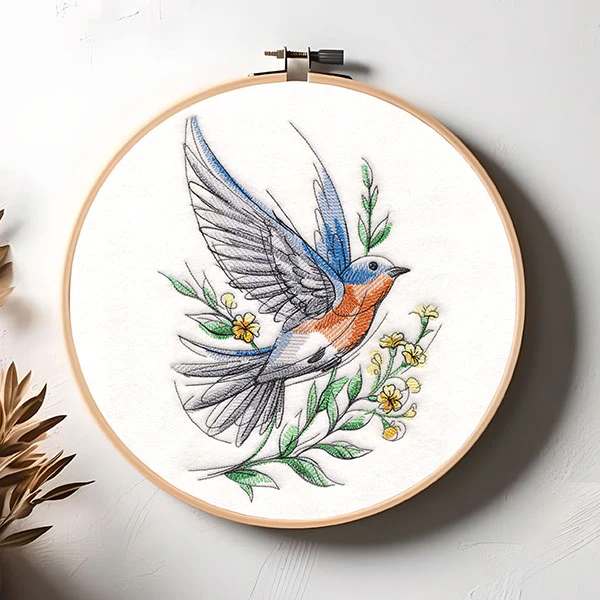 Joyful Storybook Eastern Bluebird
