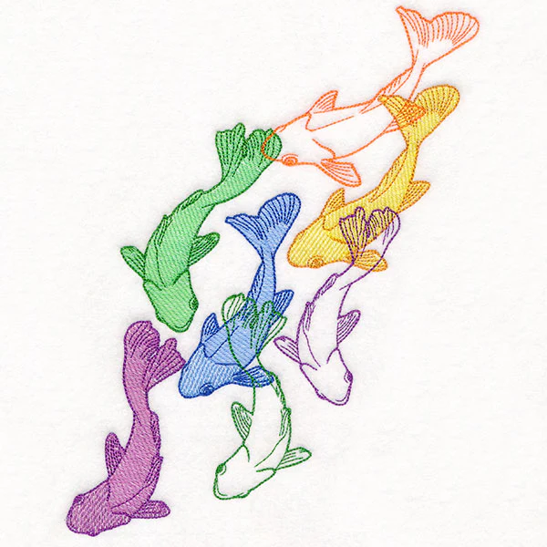 Just Keep Swimming Rainbow Koi
