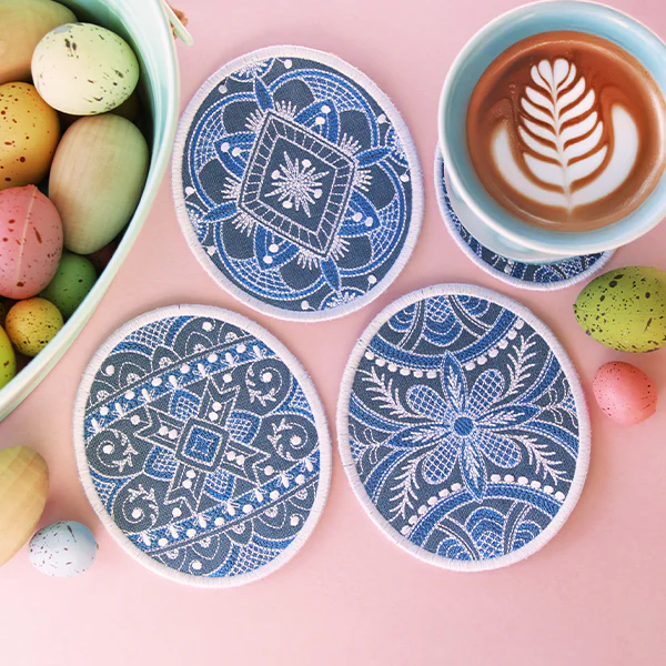 Kaleidoscope Easter Egg Coaster 1 (In-the-Hoop) - Image 13