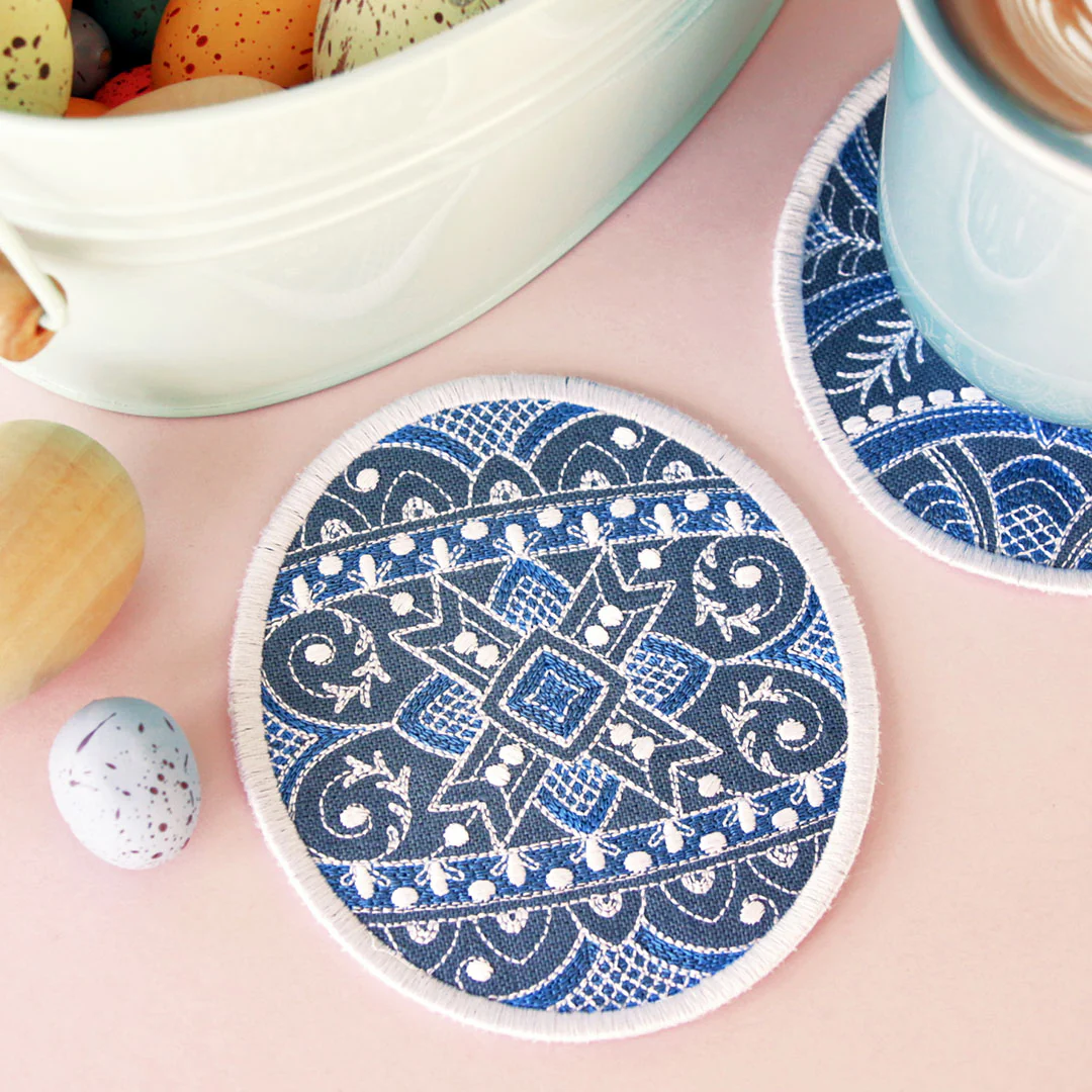 Kaleidoscope Easter Egg Coaster 3 (In-the-Hoop) - Image 9