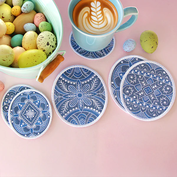 Kaleidoscope Easter Egg Coasters (In-the-Hoop) Design Pack - Image 7