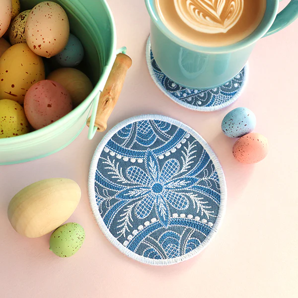 Kaleidoscope Easter Egg Coasters (In-the-Hoop) Design Pack - Image 9