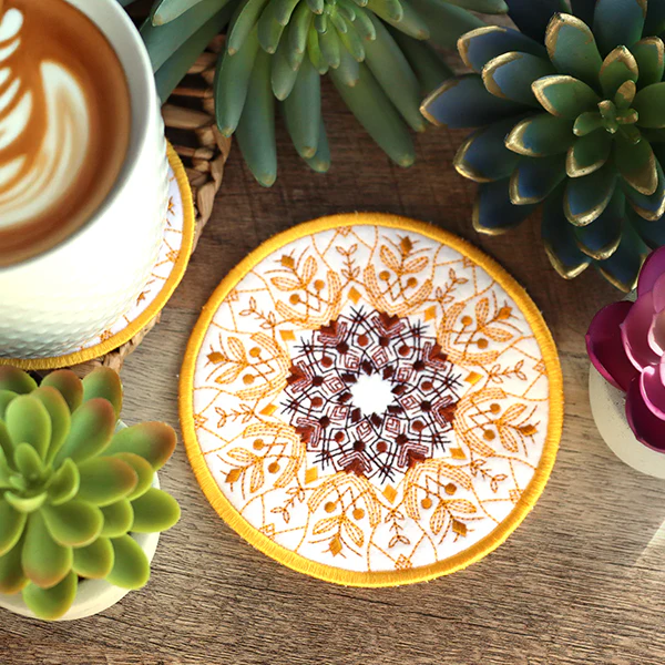 Kaleidoscope Mandala Coasters (In-the-Hoop) Design Pack - Image 14