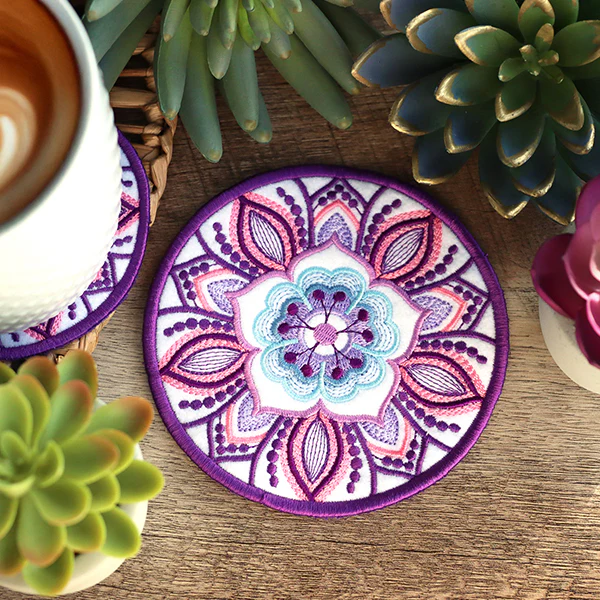 Kaleidoscope Mandala Coasters (In-the-Hoop) Design Pack - Image 18