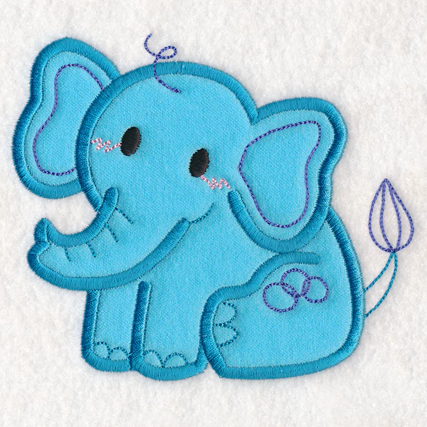 Kid's Doodle Elephant (Applique) - Image 2