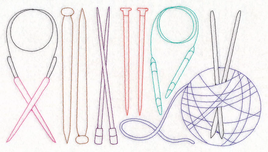Knitting Quick Stitch Border (Vintage)