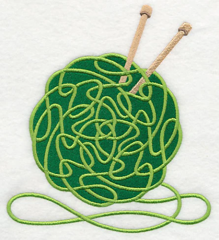 Knotwork Yarn with Knitting Needle - Image 2