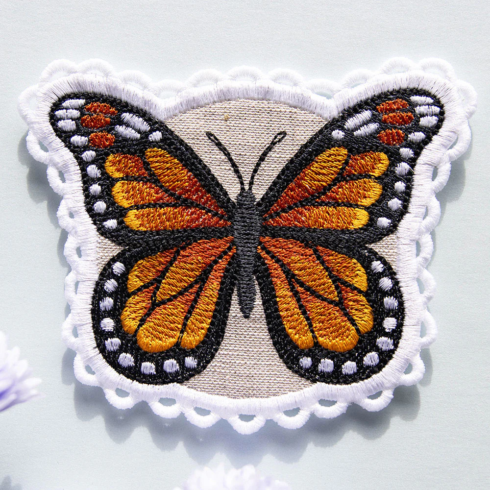 Lace Edge Butterfly Coaster - Monarch (In-the-Hoop) - Image 5