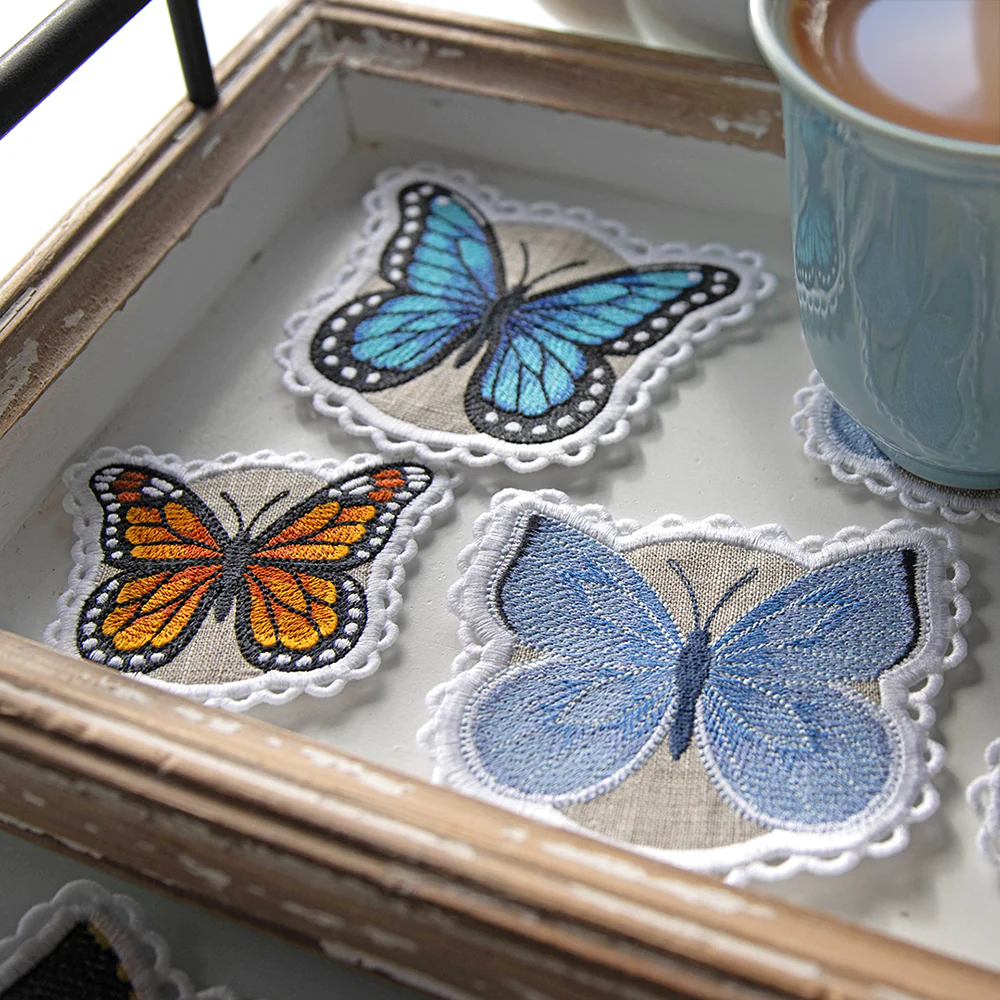 Lace Edge Butterfly Coasters Design Pack - Image 4