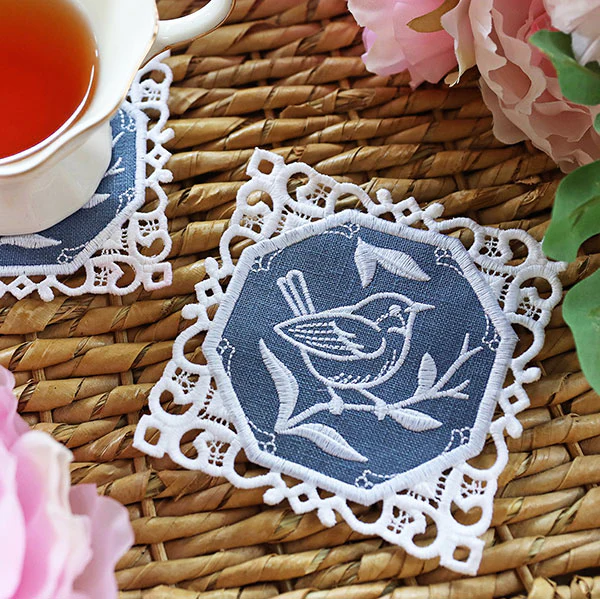 Lace Edge Coaster - Bird (In-the-Hoop) - Image 4