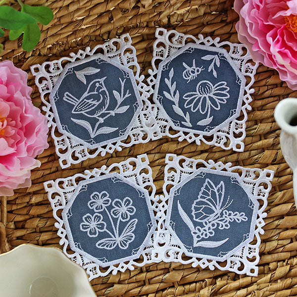 Lace Edge Coaster - Butterfly (In-the-Hoop) - Image 6