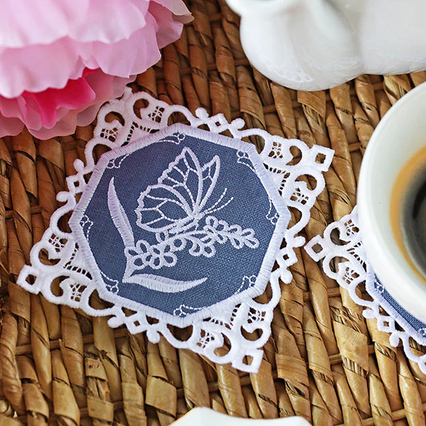 Lace Edge Coaster - Butterfly (In-the-Hoop) - Image 8