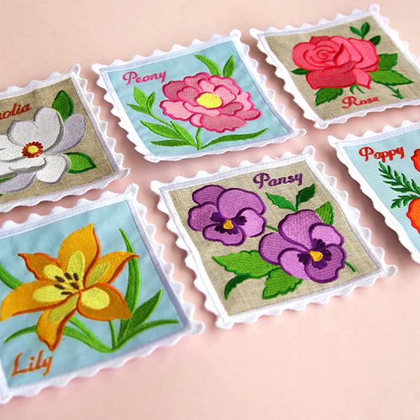 Lace Edge Flower Stamp Coaster - Peony (In-the-Hoop) - Image 6
