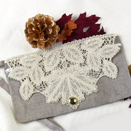 Lacy Leaves Lined Zipper Pouch (In-the-Hoop) - Image 10