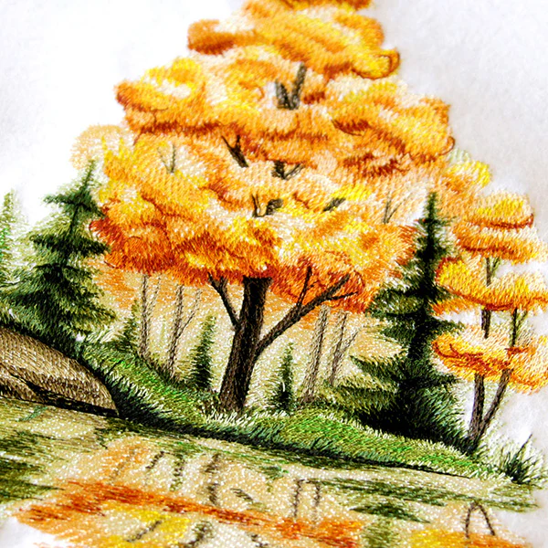 Lakeside Autumn Scene - Image 8
