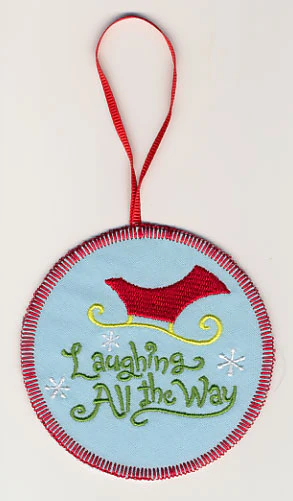 Laughing All the Way Sleigh Ornament (In-the-Hoop)