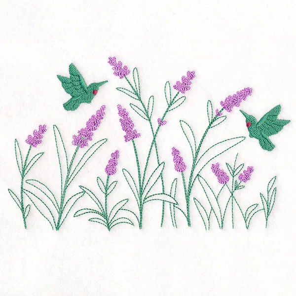 Lavender & Hummingbirds Border - Image 7
