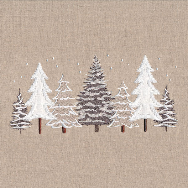 Layers of Texture Winter Tree Border (Applique)