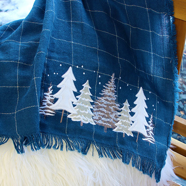 Layers of Texture Winter Tree Border (Applique) - Image 6