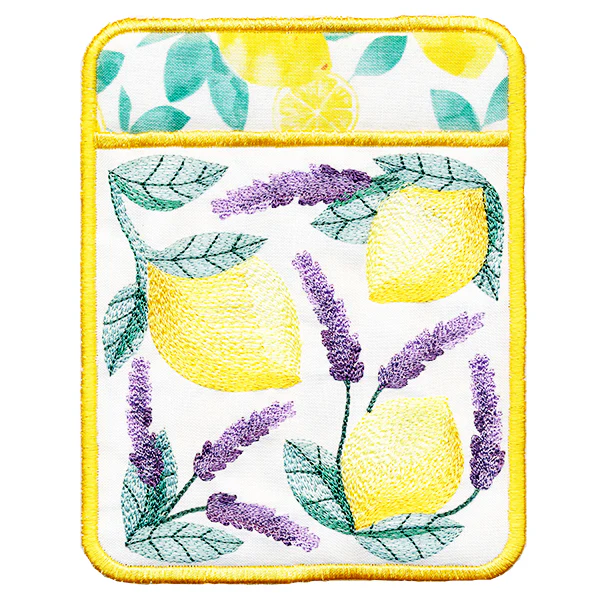 Lemon and Lavender Pot Holder (In-the-Hoop) - Image 3