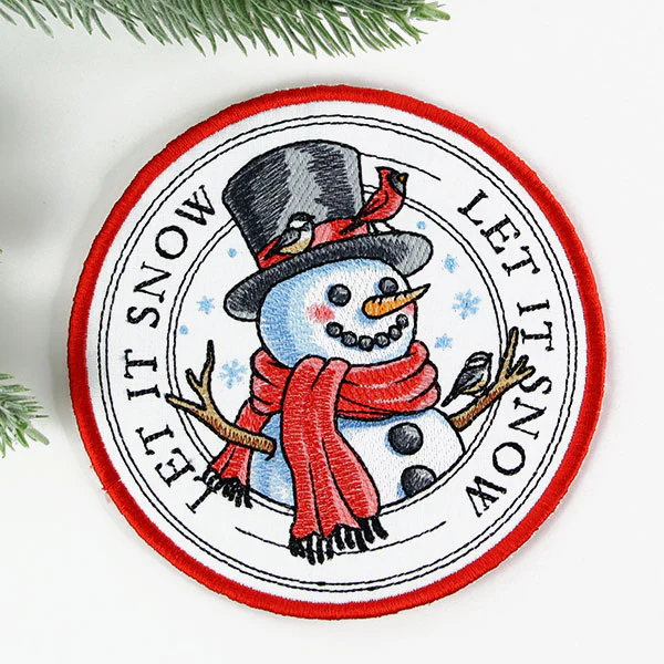 Let It Snow Snowman Trivet (In-the-Hoop) - Image 3
