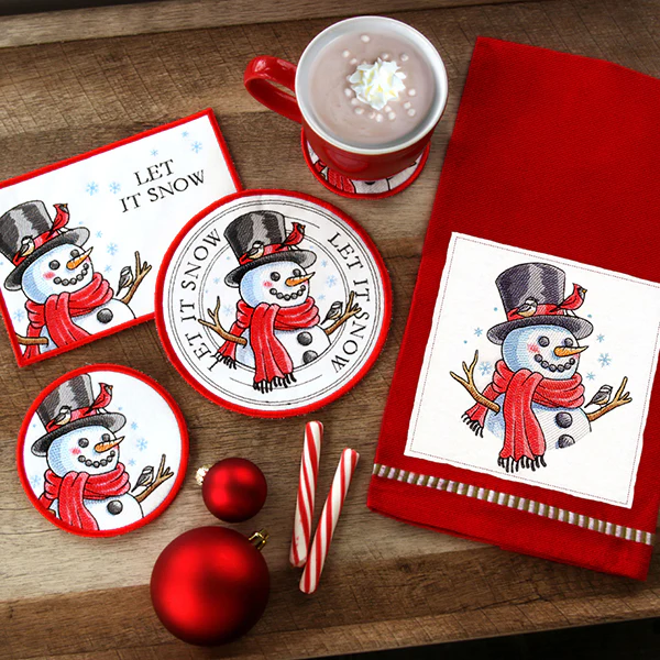 Let It Snow Snowman Trivet (In-the-Hoop) - Image 8
