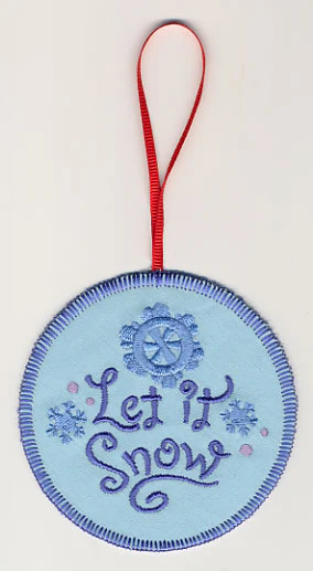 Let It Snow with Snowflake Ornament (In-the-Hoop)