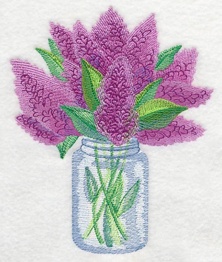 Lilacs in Mason Jar in Watercolor - Image 2