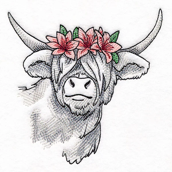Lilies and Sunshine Highland Cow - Image 5