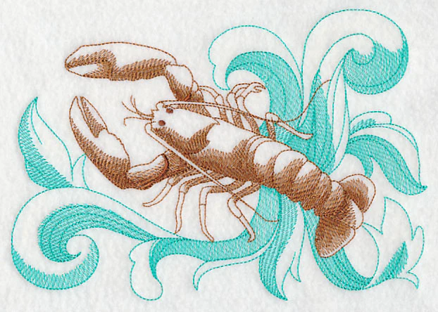 Lobster with Baroque Background