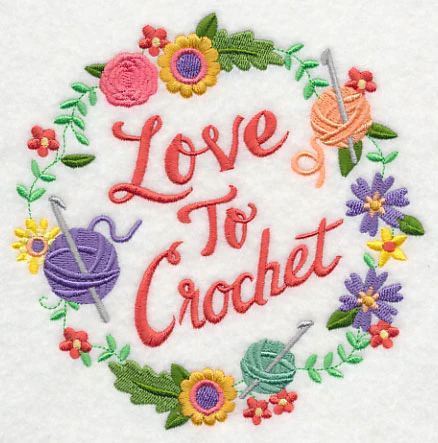 Love To Crochet Wreath - Image 3